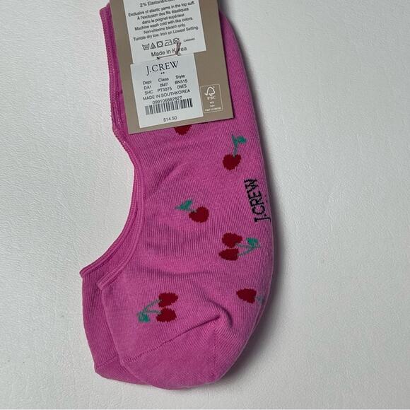 J.Crew Womens Heart and Cherries No Show Ankle Socks  New with tag - Picture 8 of 11